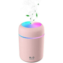 Mini ultrasone USB-luchtbevochtiger met 7 kleuren ademend licht, 2 nevelstanden, voor slaapkamer, kantoor, auto