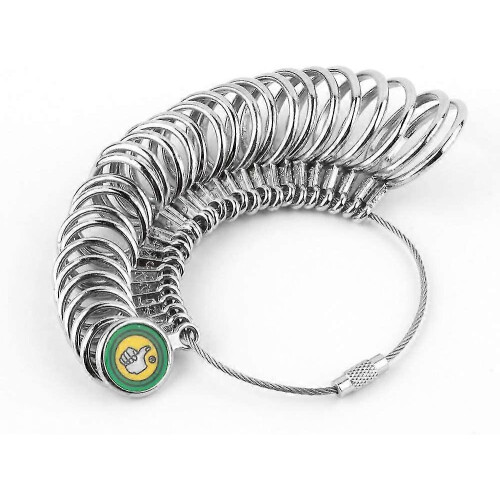 Målefinger til ring, ringstørrelsesmåler Målemaskine metalringstørrelsessæt fingermåling ring 2