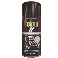 Rapide PF Colour It Spray Gloss Quick Drying High Plastic & Wood Jet Black 400ml