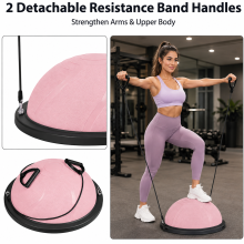 Half Balance Trainer, 1500 lbs Capacity Stability Ball with Resistance Bands, Yoga Balance Ball.