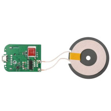 Módulo de Carga Inalámbrica de 5-9 V y 5-15 W, Módulo Transmisor PCBA, Interfaz Micro-USB/Tipo-C Compatible con Protocolo PT USB