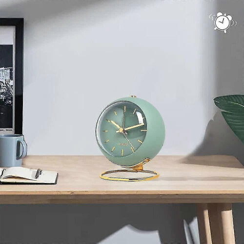 Alarm Clock with Lights,Small Silent  Alarm Clock Student Bedside Alarm Clock Luminous Pointer Clock 1