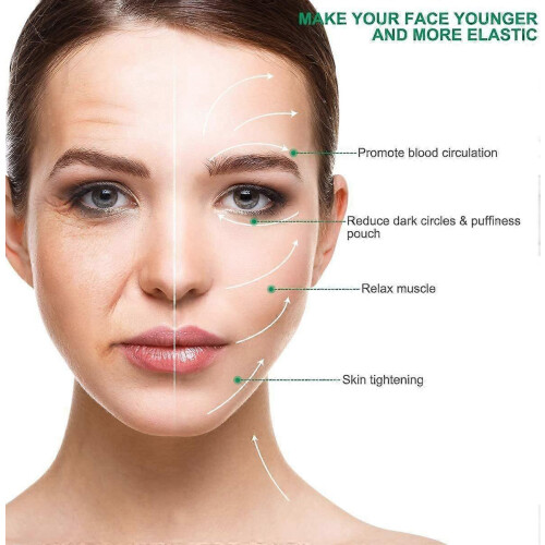 Large Gua Sha Heart Natural Jade Stone for Face to Lift, Decrease Puffiness and Tighten 1