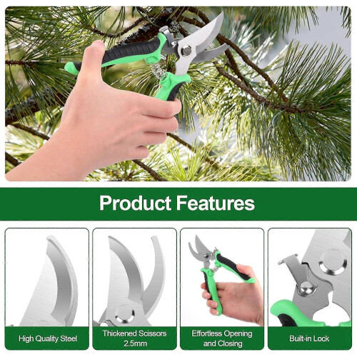 1 Piece Garden Pruning Shears, Multifunctional Non-Slip Locking Handle Garden Pruning Shears, Pruning Shears, Garden Shears, Pruning Shears f 2