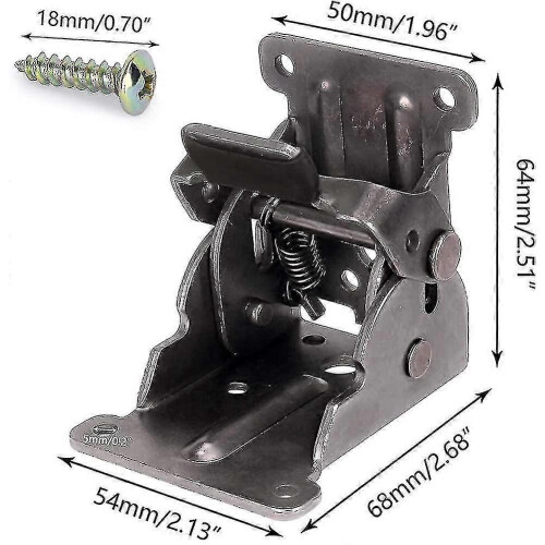 4 Pack Folding Brackets, Lock Extension Support Bracket Foldable Self Lock Hinge 1