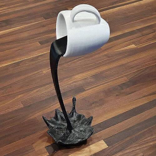 Coffee Cup Kitchen Decor Statue Crafts Magic Pouring Liquid Splash Resin Statues Floating Coffee Mug 2