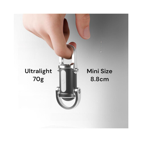 2PCS Flashlight, Lumilinks -Pocket-sized flashlight, 3-in-1 flashlight & power bank & keychain silver 2