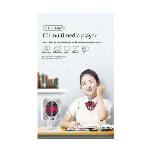 Cd Player Wall Mounted Fm Radio Bluetooth Usb Disk Portable Portable Music Player Remote Control St 1