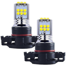 db fehér sárga autólámpa, borostyánsárga, PSX24W, szuper fényes LED DRL izzók, ködlámpák, nappali menetfény, automatikus ködlámpák