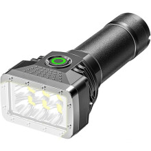 Torcia a LED ricaricabile, 6 LED super luminosi ricaricabili | 4 modalità di fascio luminoso ampio, impermeabile per caccia, emerg
