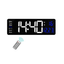 Orologio da parete digitale a LED da 16 pollici - Sveglia/temperatura/data/settimana/timer con telecomando regolabile /palestra/uf