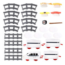 Sushi-Zugspielzeug, Drehbares, Batteriebetriebenes Zugset für Kleinkinder, Sushi-Präsentationstisch, Schaukelteller-Spielzeug