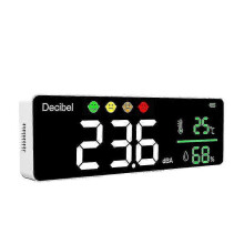 DM1306D digitális decibel hangmérő intelligens zajérzékelő 30-130db hőmérséklet- és páratartalom-monitor