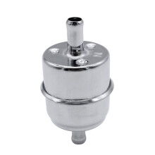 9746 Filtro de Combustible Cromado Tipo Canister para Manguera en Línea de 3/8" con Carburador de Alto Flujo para Chevy para para Filtro de