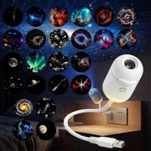Holograficzny projektor nocnego światła Hd Smart 5D, holograficzny projektor nocnego światła, 2 w 1, projektor nocny Galaxy, 360-st