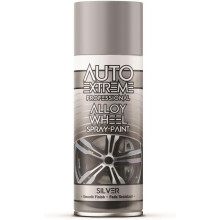 RAPIDE Auto Extreme AX Alloy Wheel Spray Paint Smooth Satin Finish Silver 400ml
