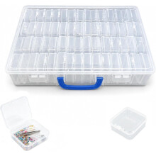 Diamond-Painting Box, 60 Compartments, Sorting Box Clear Containers, Removable, Dustproof, for Beads, Supplies