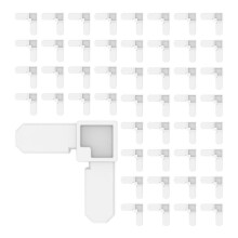 Lot de 50 Coins de Cadre de Moustiquaire de Rechange, Connecteurs D'Angles pour Moustiquaire de Fenêtre, Coins en Plastique Blanc 5/16 Po X 3/4 Po