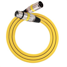Cable de Micrófono XLR Macho A Hembra de 1 M, Cable de Audio XLR Macho A Hembra para Mezclador, Amplificador, Altavoz, Dispositivo de Audio, Amarillo
