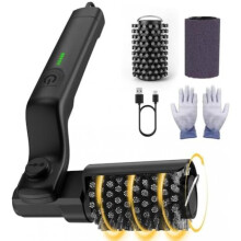 LYPPUL Electric Grill Brush with Adjustable Angle, Cordless BBQ Cleaner, 3-Speed Cleaning, Bristle-Free Scrubber for Grill Grates, Smokers, Griddles