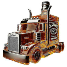 Premium Lead-Free Glass Whiskey Decanter, Big Truck Shape for Men, Taste-Preserving Party Centerpiece styok