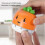Kitchen Timer Mini Cute Vegetable Shape Counters Mechanical Cooking Timer Home Decor(Orange) 4