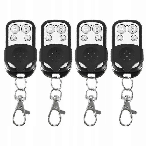 4pcs Wireless Copy Remote Control, Metal Four Button Garage Door Roller Shutter Pair Copy Code Remote Control