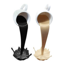 Coffee Cup Kitchen Decor Statue Crafts Magic Pouring Liquid Splash Resin Statues Floating Coffee Mug