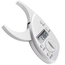 Digital kroppsfettskaliper Hudveckstjockleksmätare silver