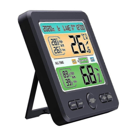 Väderstation Trådlös Inomhus Utomhus Sensor Termometer Hygrometer Digital Väckarklocka Barometer 2