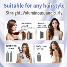 HS Gray 4 IN 1, Profi Heißluft-Styler mit Negativionen-Technologie, Multifunktionales Haarstyling-Set