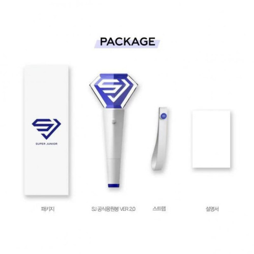 (bluetooth version) SUPER JUNIOR Light Stick Official Ver.2 Concert Handheld Lamp with Bluetooth, Multi-Color LED