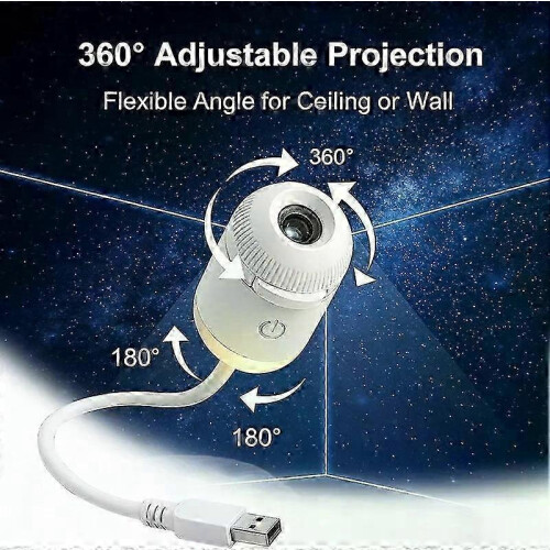 2 in 1 Galaxy Night Light Projector USB Lamp with 24 Projection Films Mini Star Sky Light styoi 1