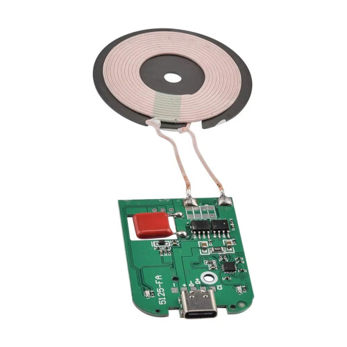 Module de Charge Sans Fil 5-9 V 5-15 W, Module Émetteur PCBA, Interface Micro-USB/Type-C, Compatible avec le Protocole USB PT 1