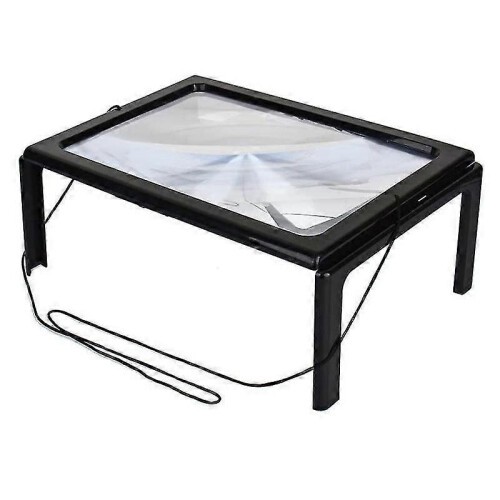 Full page reading magnifying glass LED light three-dimensional folding bracket magnifying glass 1