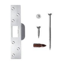 Piastra di Rinforzo per Contropiastra Porta, Piastra di Rinforzo per Porta D'Ingresso, Interasse Fori 7 Pollici, Dispositivi di Sicurezza per Porte