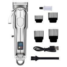 Cortapelos Eléctrico Inalámbrico (con Pantalla Digital LED) y Recortadora de Pelo Recargable (Incluye 4 Peines Guía)