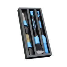 Kit de Cepillos para Detallado de Automóviles: Cepillos de Limpieza Interior y Exterior con Cabezales Reemplazables para Ruedas, Rejillas de