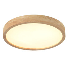 Wooden LED Ceiling Light, Modern Round Ceiling Lamp, Dimmable LED Ceiling Light(3000K-6000K), for Hallways, Bathrooms, Corridors, Bedrooms, Garages, O