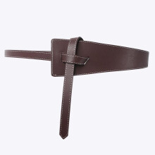(Coffee) Women's Knot Wide Waist Belt - Fashion Elegant Decorative Belt for Dresses, Coats, Sweaters & Cardigans