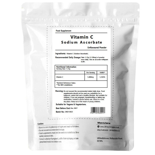Sodium Ascorbate Powder 2 kg - High Grade Buffered Vitamin C 1
