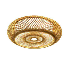 Bamboo Ceiling Light, 40 cm Vintage Chandelier, Natural Handmade Woven Retro Rattan Ceiling Lamp, Pendant Lights for Restaurant Tea Room Living Room C