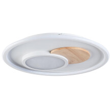 60W Ceiling Light, LED Light, Acrylic Lampshade, Wood Accent, Aluminum Fixture, Remote Control, Home Lighting Suitable for Living Room Bedroom 110V UK