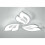 Modern LED Ceiling Lamp Leaf Shape Ceiling Light Lighting 3 Colours Ceiling Light for Bedroom Dining Room 36W 5