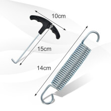 Set van 20 trampolineveren 14 cm zware gegalvaniseerde stalen veren met T-haak trekgereedschap