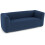 Sofá inflable doble con funda extraíble, azul, 138 cm 2