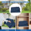 Sofá inflable doble con funda extraíble, azul, 138 cm 3