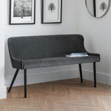 Luxe High Back Bench - Grey