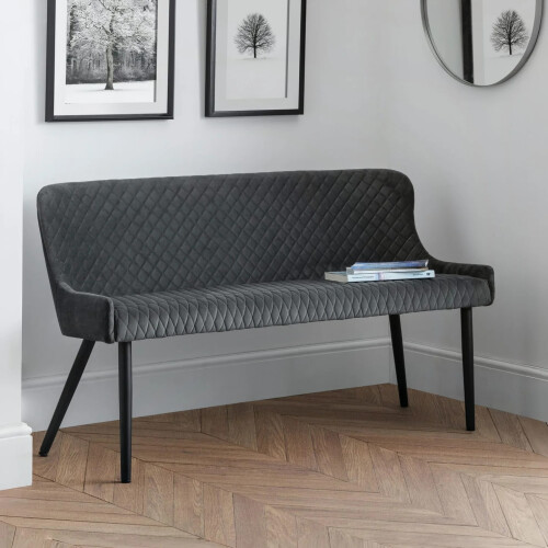 Luxe High Back Bench - Grey