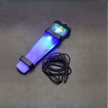 Taktische Airsoft-Helmleuchte, Signal-Taschenlampe, Blinkend und Dauerlicht, wasserdicht, schwarz